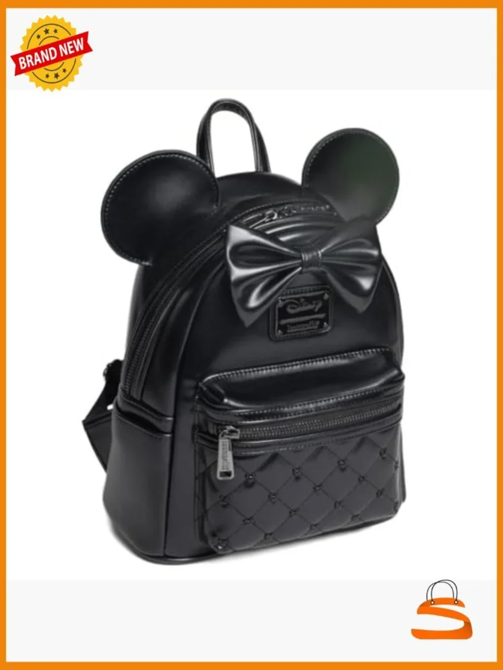 Loungefly Minnie Mouse Mini Backpack Iridescent Studded Faux Leather